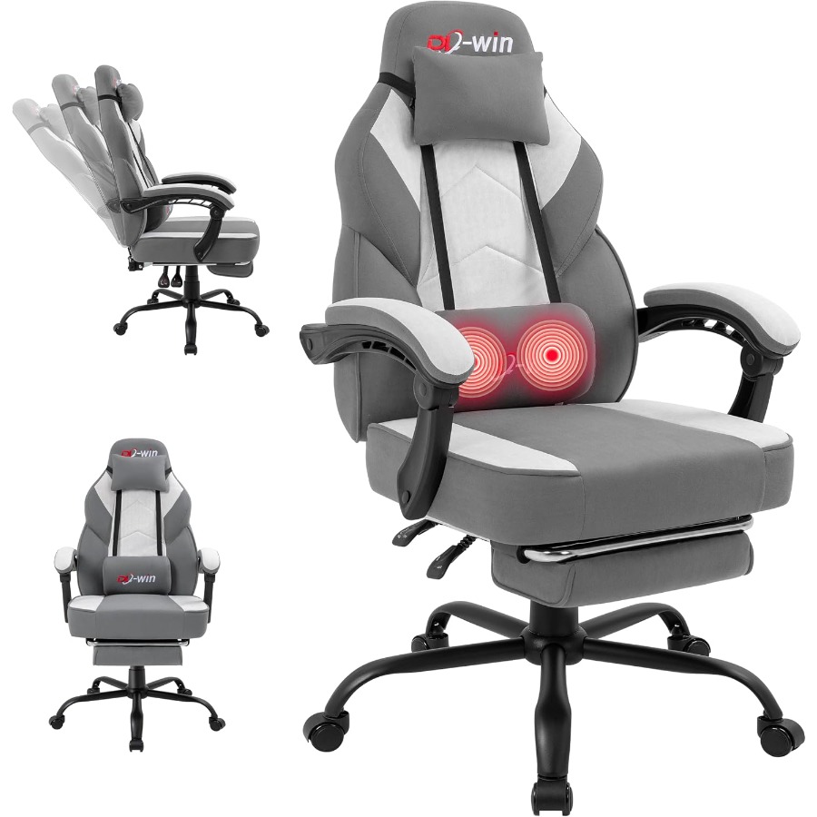 Massage - Gamingstoel voor volwassenen met voetsteun en
