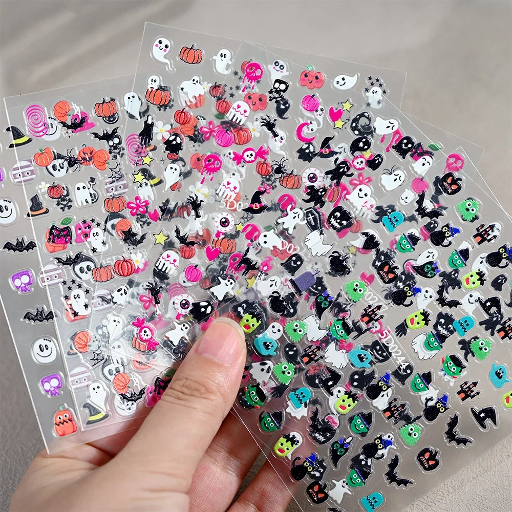 1 vel 5D Halloween nagelsticke - Nail Art recensie en prijs