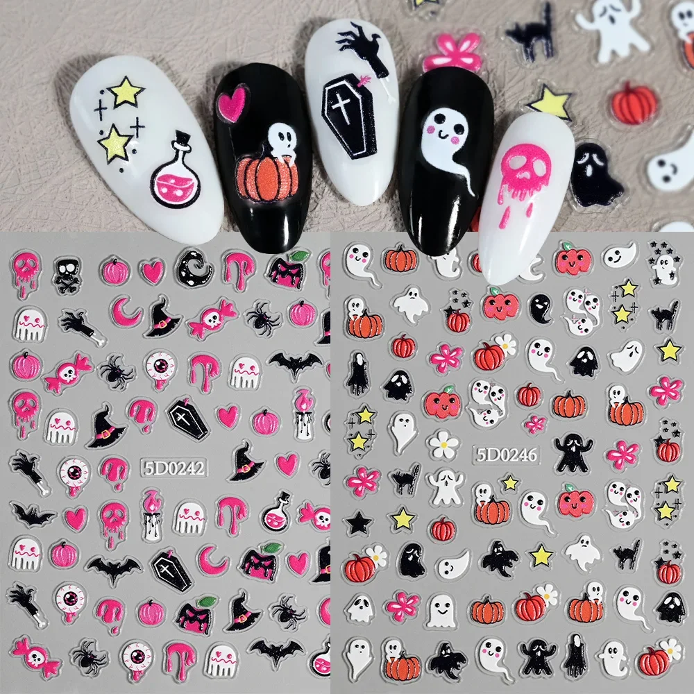 1 vel 5D Halloween nagelsticke - Nail Art recensie en prijs