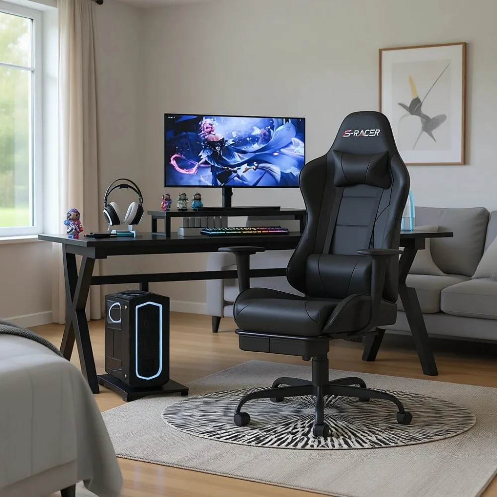 Gamingstoel met voetensteun, m - Massage recensie en prijs