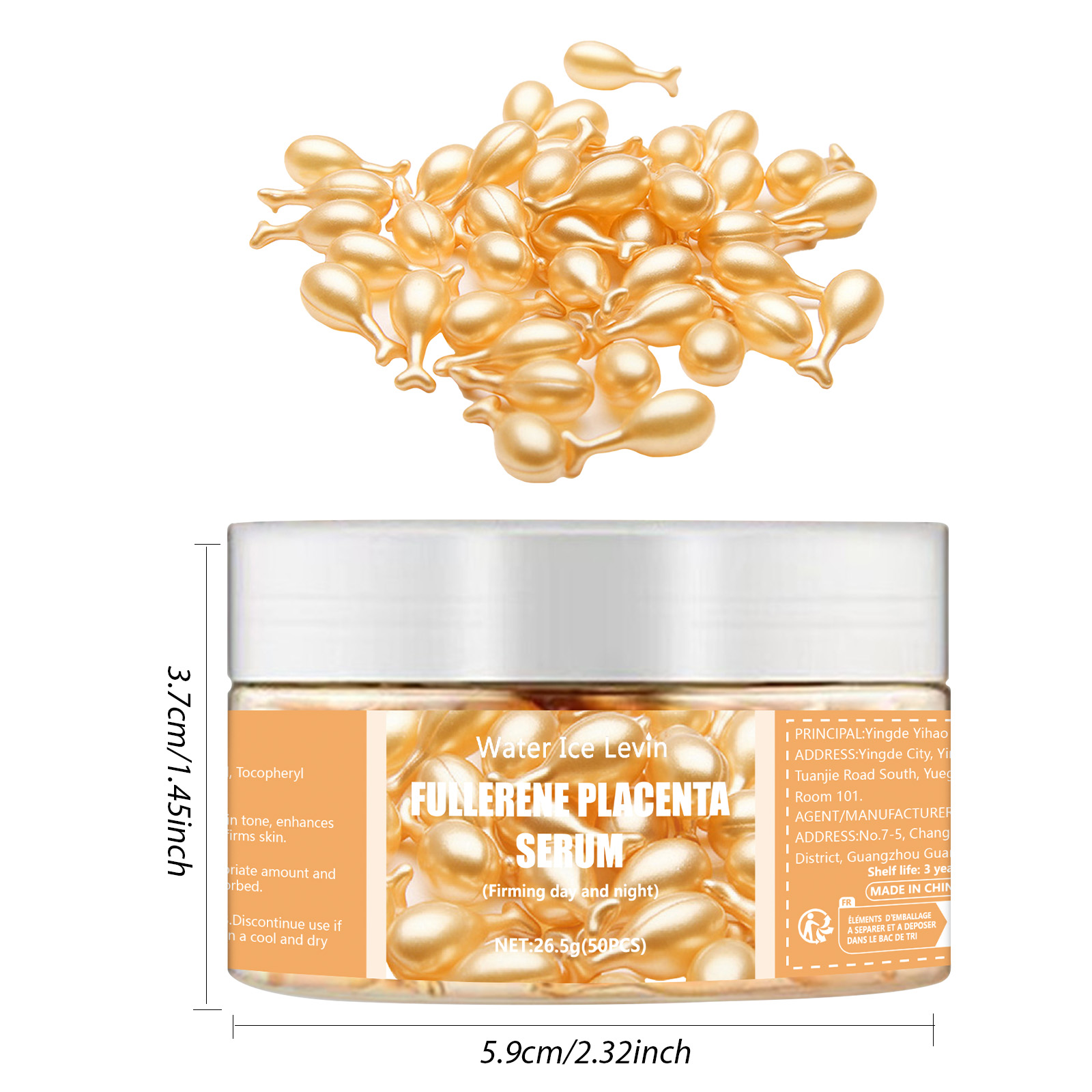 50 Fullerene Essence Capsules  - Hyaluronic Acid Facial Serum recensie en prijs