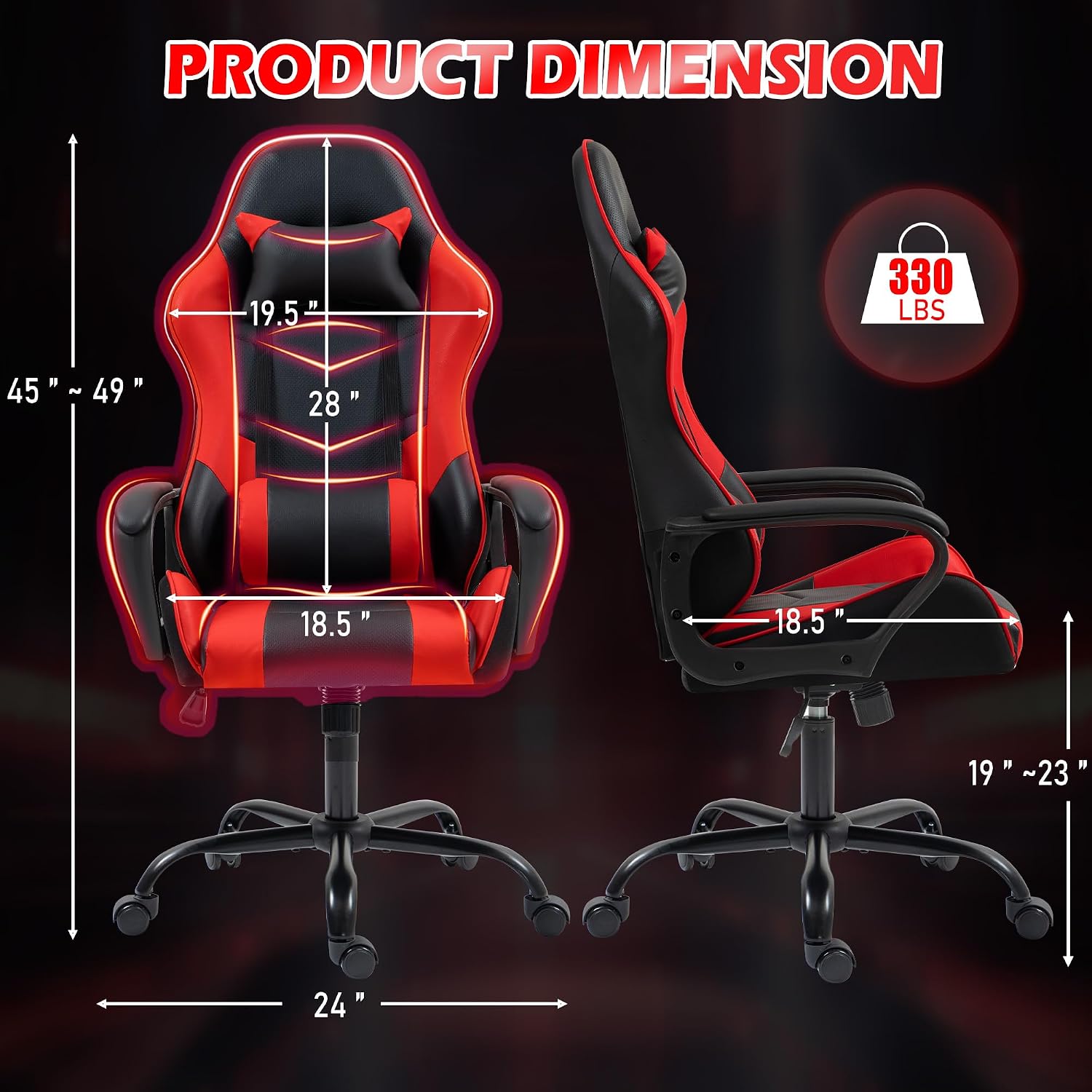 Rode ergonomische gamingstoel  - Massage recensie en prijs