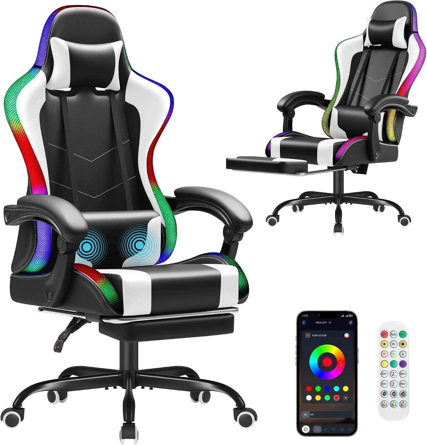 Homall gamingstoel, ergonomisc - Massage recensie en prijs